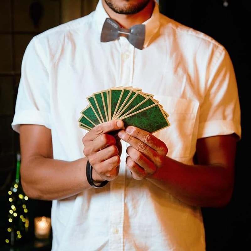 Blackjack Casino Night Game Kit – Play Poker Roulette Glücksspielset für Erwachsene enthält Spielmat – 2