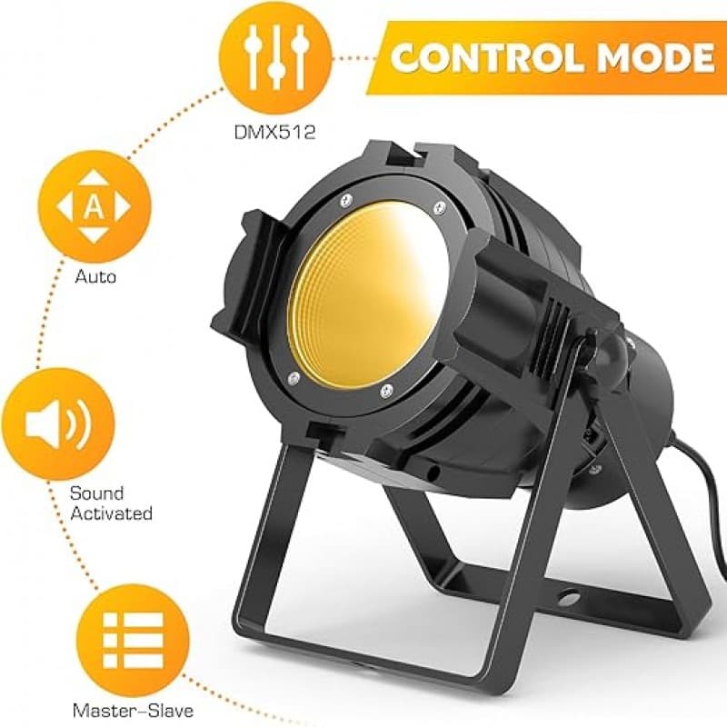 Punktbeleuchtung COB-Licht LED par Scheinwerfer Strahler mit DMX, 3 Helligkeit Professionelle Strobo – 2