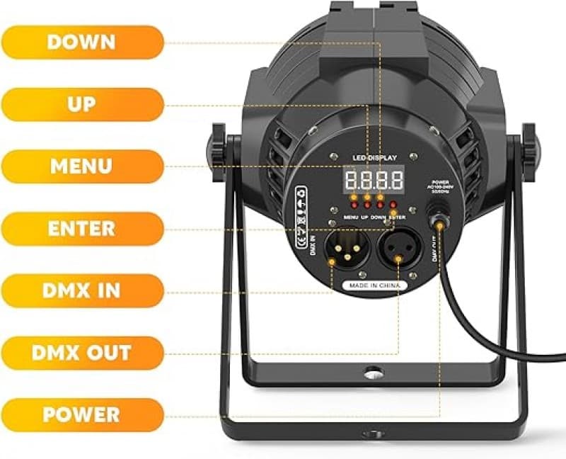 Punktbeleuchtung COB-Licht LED par Scheinwerfer Strahler mit DMX, 3 Helligkeit Professionelle Strobo – 4