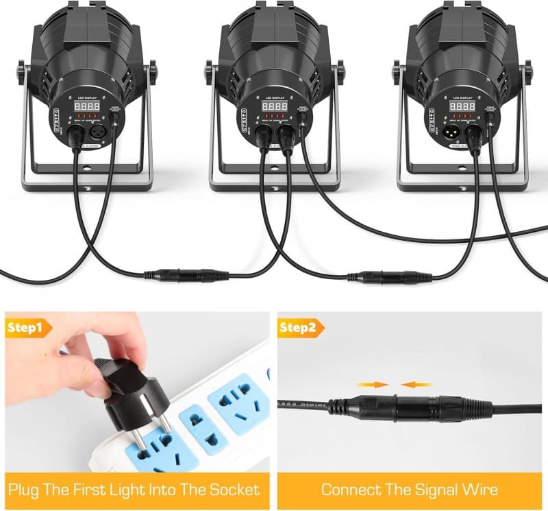 Punktbeleuchtung COB-Licht LED par Scheinwerfer Strahler mit DMX, 3 Helligkeit Professionelle Strobo – 5