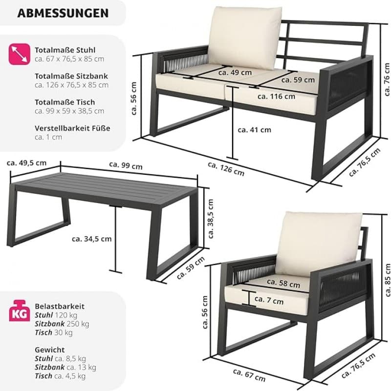 Sitzgarnitur Sitzecke Kundensitzecke Loungemöbel-Set im Rope-Design für Messe + Ausstellung Messemöb – 4