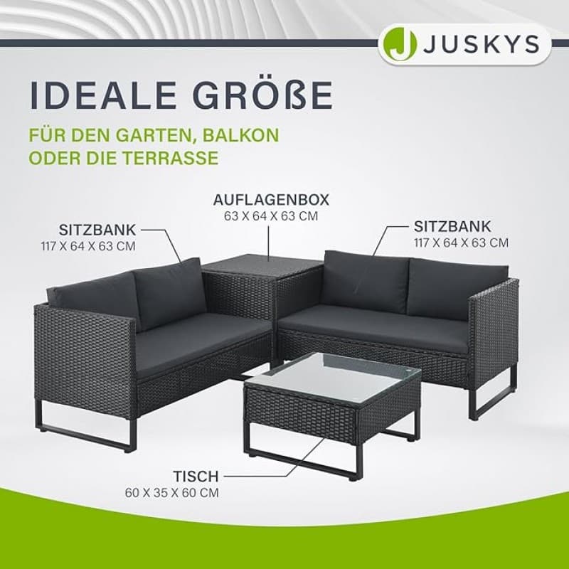 Gästesitzecke Kundensitzecke Messemöbel 4 Personen Polyrattan Lounge Messelounge mit Beistelltisch A – 5