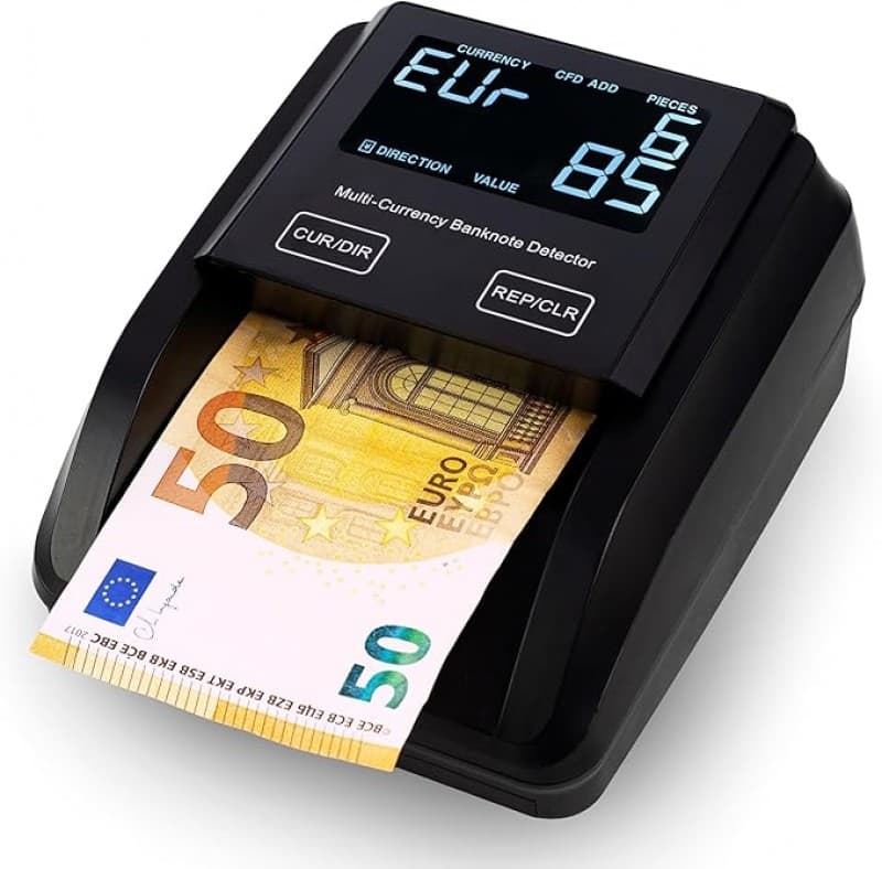 Banknotenprüfer & Geldzählmaschine Geldprüfer 2-in-1 Banknotenprüfer Falschgelderkennung mit UV/MG/I
