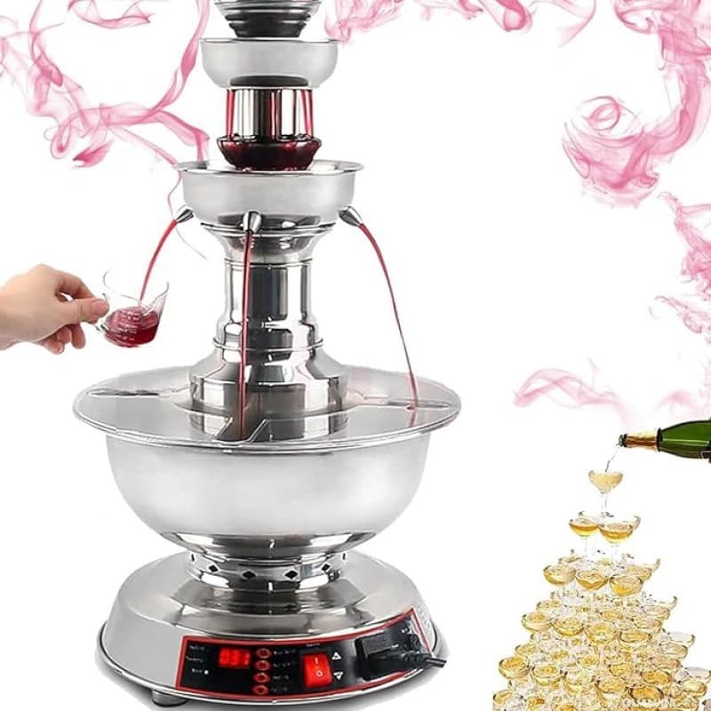 Weinbrunnen 3-stufiger Party-Weinbrunnen 3,5 l Saft-/Cocktail-/Getränkespender 120 W Elektrische – 3