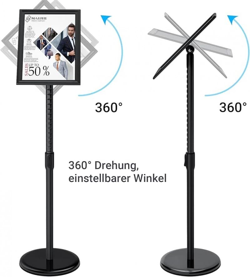 Infoständer Kundenstopper Plakatständer Displayständer Werbeständer DIN A3 420 x 297 mm höhenverstel – 2