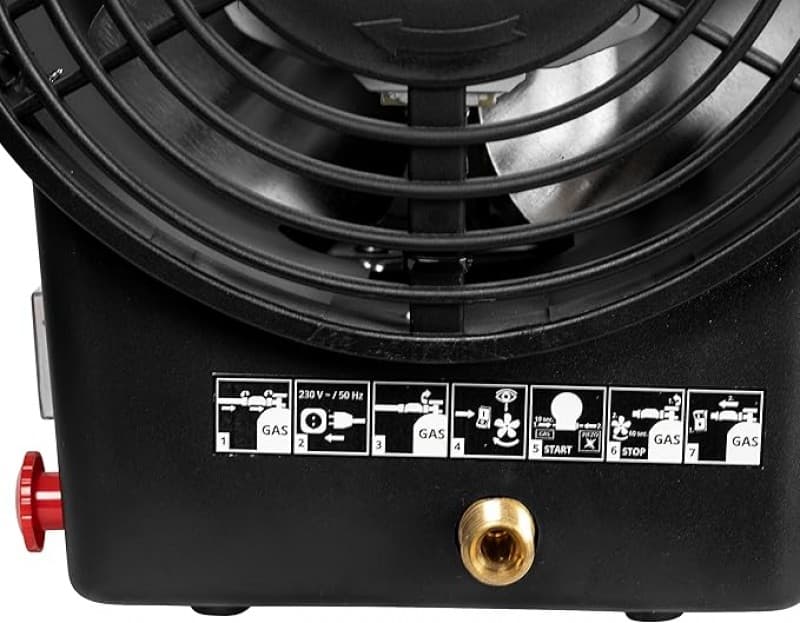 Gasheizer Gasheizgebläse Gasheizung Heizkanone Zeltheizung GGH 10 L 220-240 V 10.000 W – 3