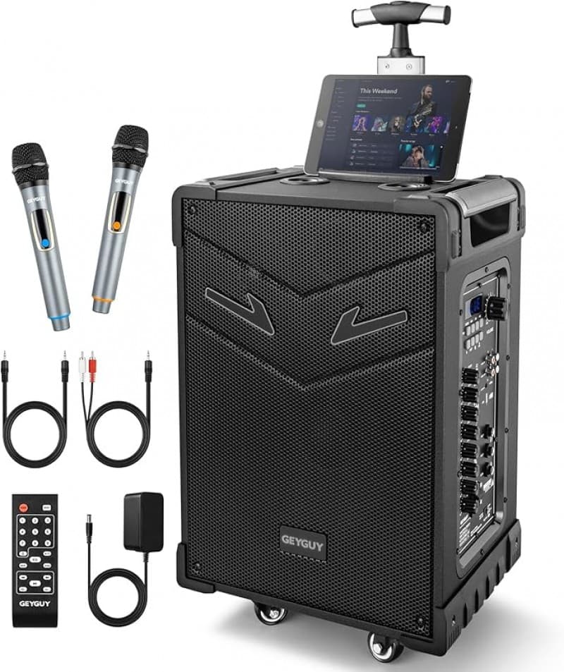 PA Anlage System 3-Wege-Außenlautsprecher-Karaoke-Maschine wiederaufladbares tragbares Bluetooth 5.0