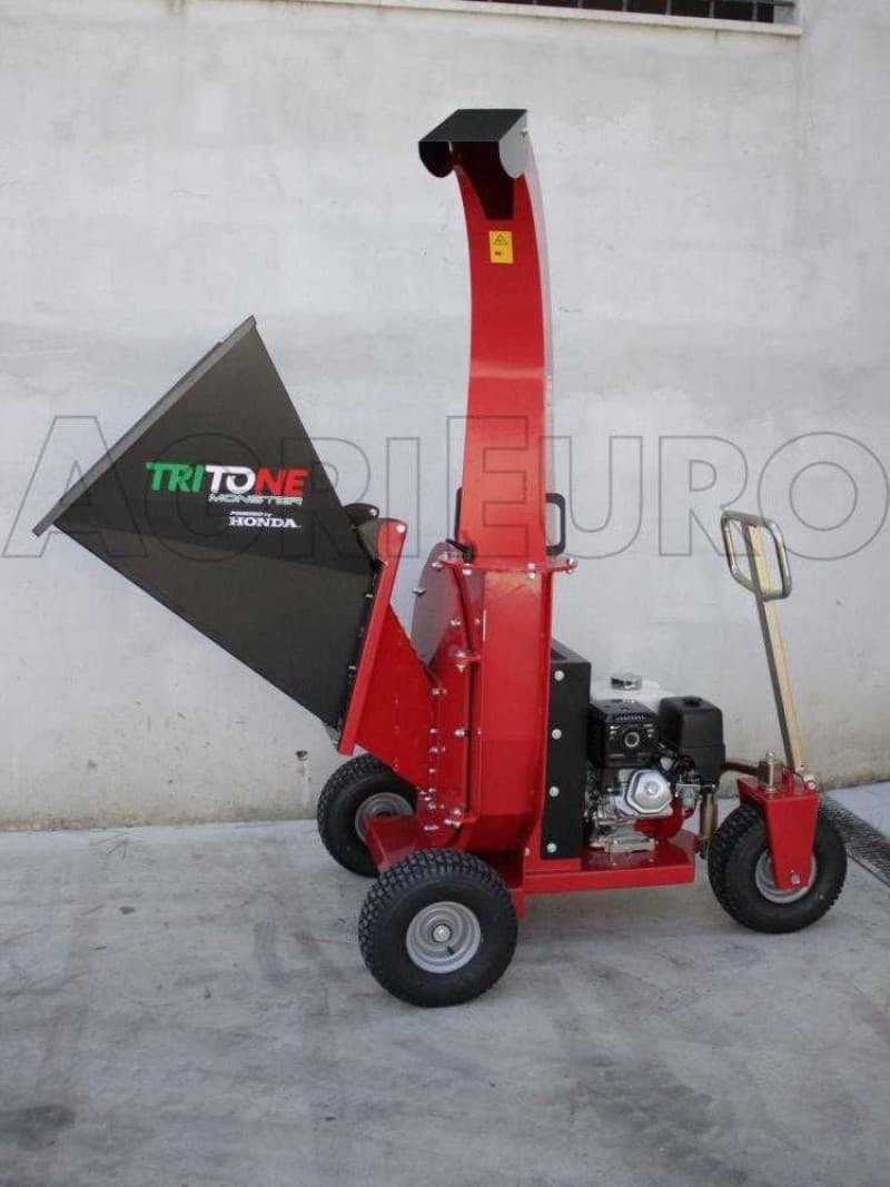 Holzhäcksler Monster Profi Benzinhäcksler Schredder 13 PS Zweigdurchmesser 100 mm Honda Motor Häcksl – 4