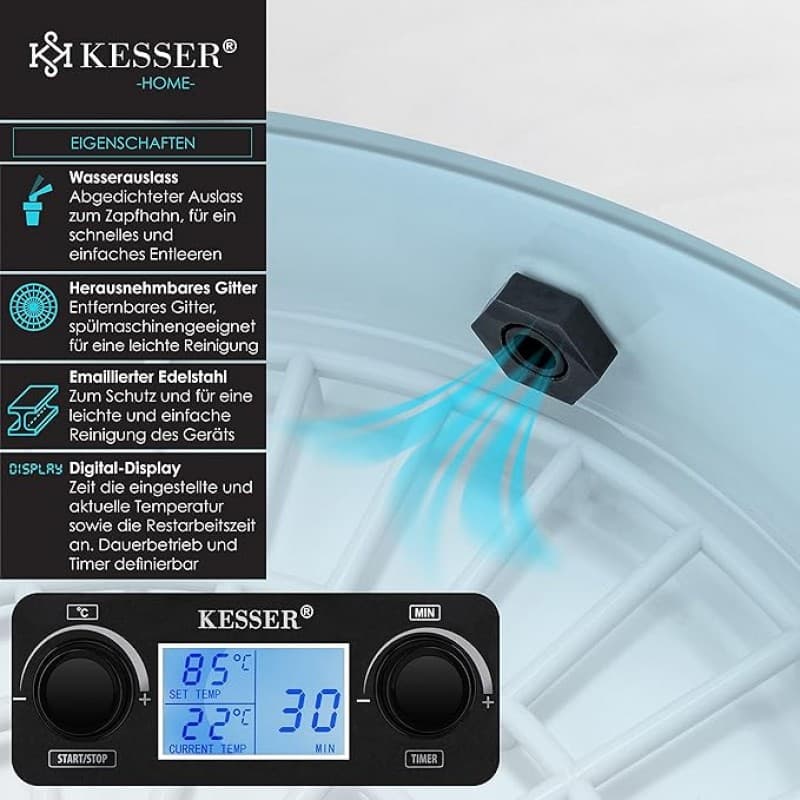 Einkochautomat 27 L Glühweinkocher Glühweinkessel Edelstahl Timer 2000 W Temperatur 30-100 °C Zeitsc – 4