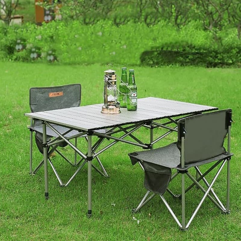 Camping-Klapptisch und -Stühle Eierrolltisch aus Aluminiumlegierung mit einfacher Tragetasche für dr – 2