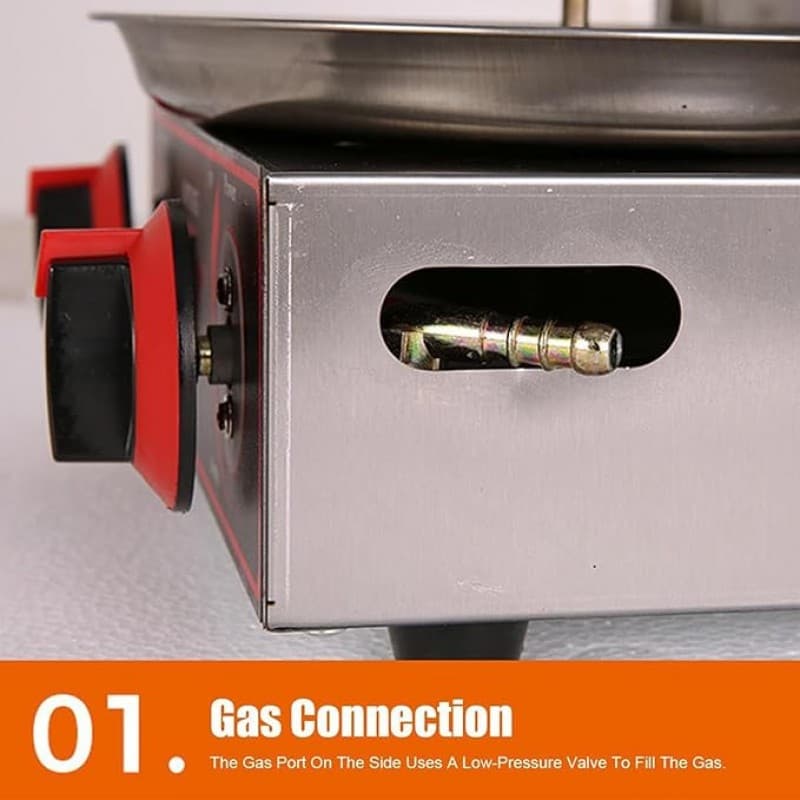 gewerblicher doppelter Gasgrill Dönergrill 3000 W Schaschlikgrill Döhnerspiess Hähnchengrill Geflüge – 3
