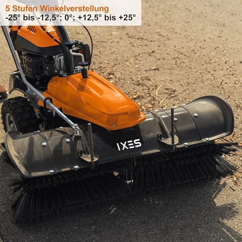 Kehrmaschine Benzin Profi 4,9 PS – Kehrbreite 100 cm | 70 L Box | E-Start | 3 Vorwärts- & 1 Rückwärt – 5