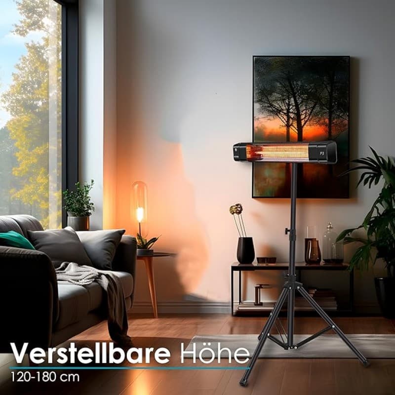 Heizstrahler | Terrassenstrahler | Heizgerät | Infrarotstrahler | Strahler | 3 Heizstufen 850 W 1650 – 3