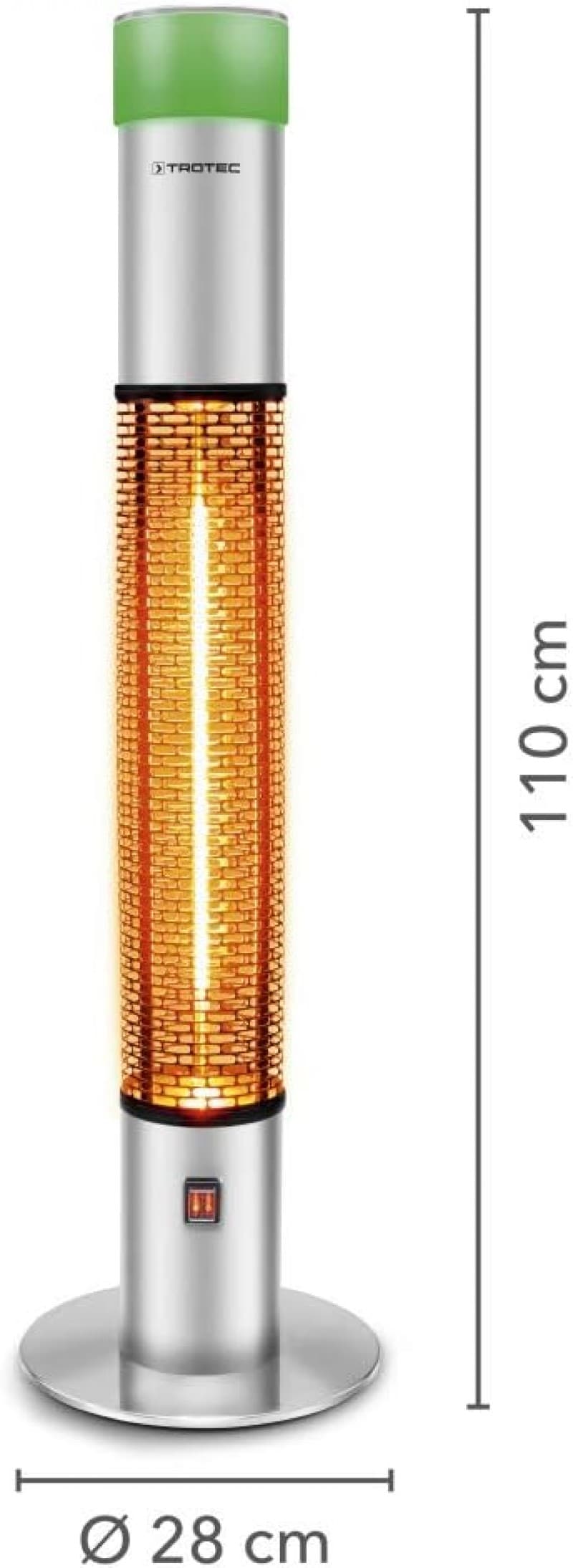 Infrarotheizung Standgerät IRS 1500 E – Heizleistung 1500 W – Heizstrahler Infrarotstrahler Außen-un – 3