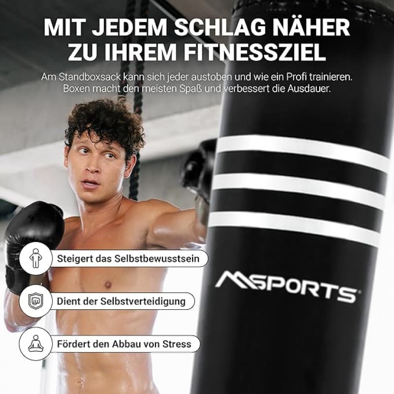 Premium-Boxsack Kickboxen freistehender Boxsack für Erwachsene mit Saugnapf – MMA-Boxtrainer-Kickbox – 5