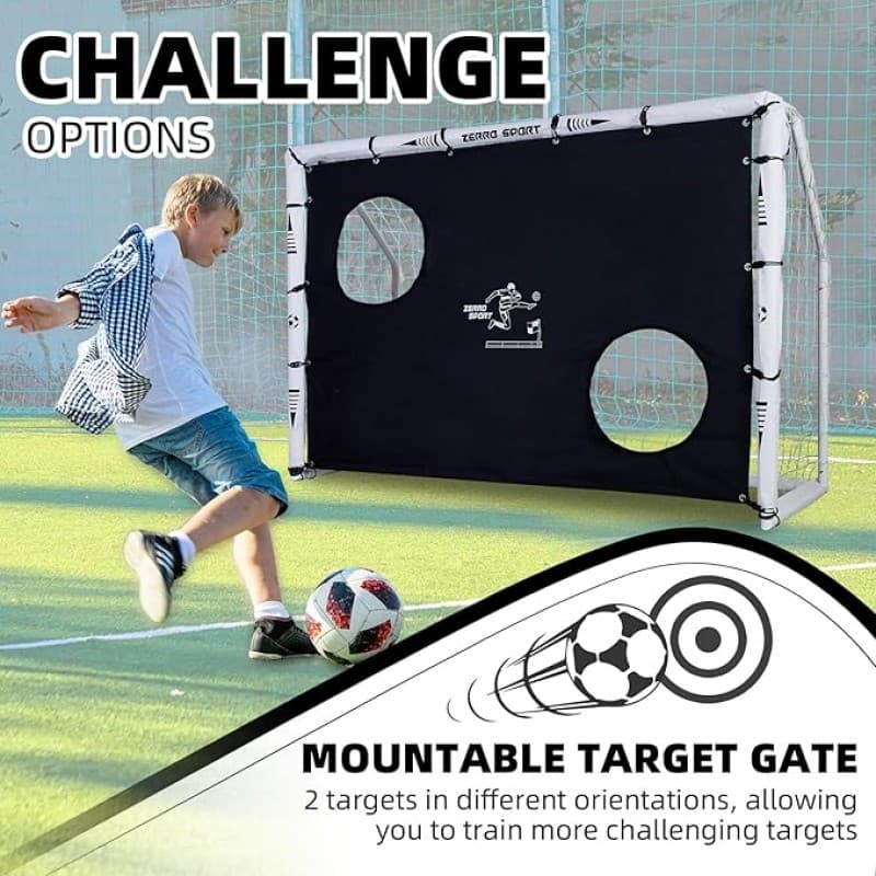 Fußballtor 180 x 60 x 120 cm Torwand für Erwachsene und Kinder Fußballtorwand mit Bällen zum Spielen – 3