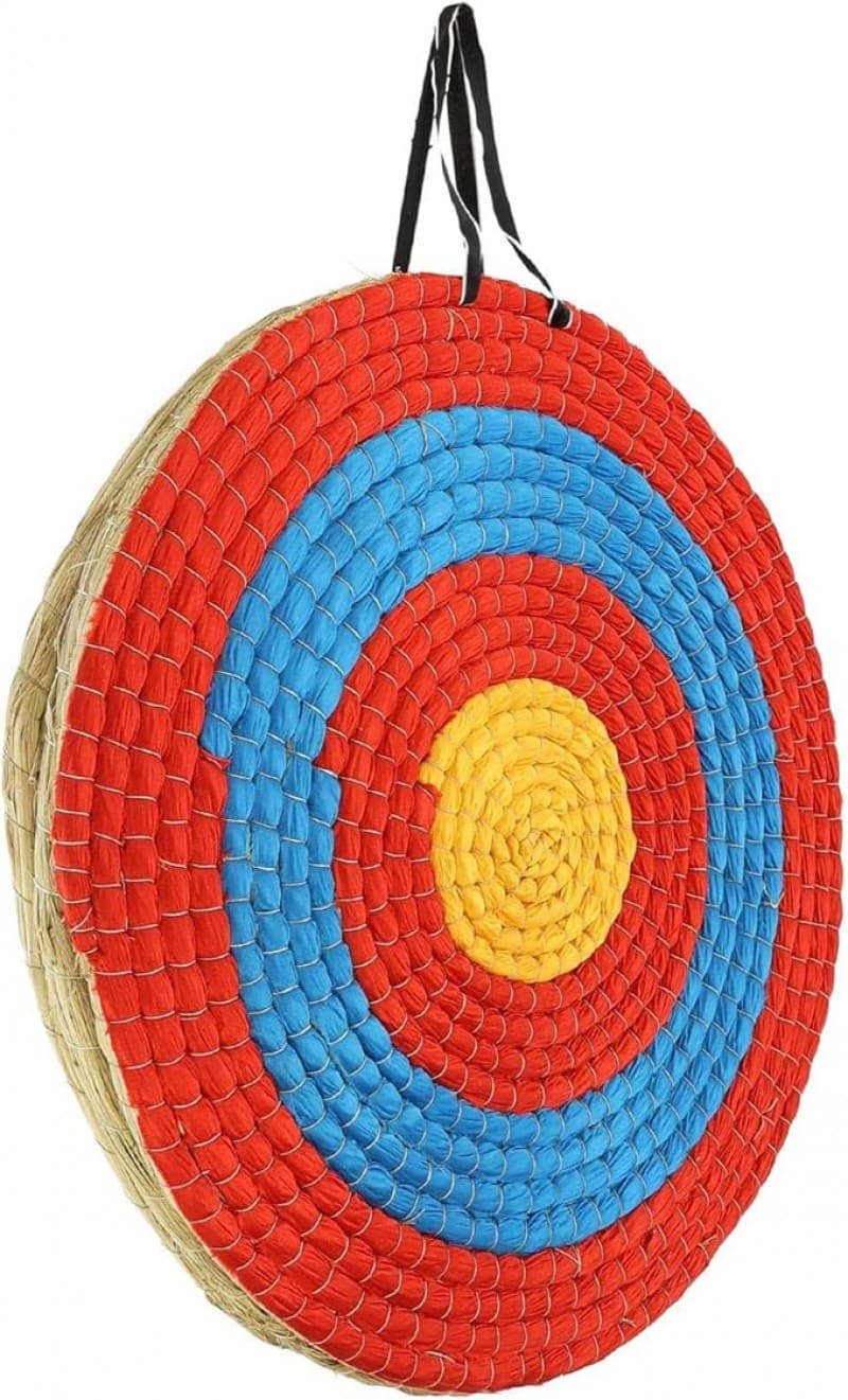 Zielscheibe Strohzielscheibe 50 x 50 x 5cm + Ständer im Set Zielscheibe Bogenschießen für Kinder und – 3