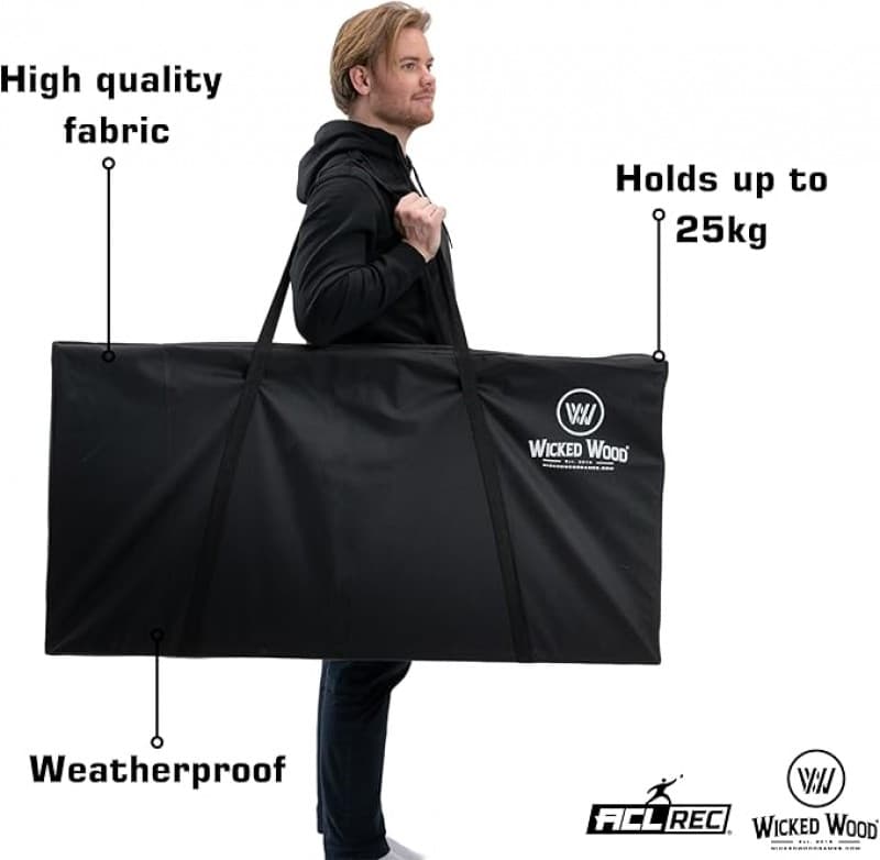 Cornhole Set 90 x 60 cm – 2 x 4 Cornhole-Beutel – Ein offiziell vom ACL lizenziertes Set von Cornhol – 2
