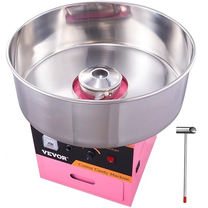 Elektrische Zuckerwattemaschine rosa Tischgerät kommerzieller Zuckerwattemaker 1000W mit Edelstahlsc – 2