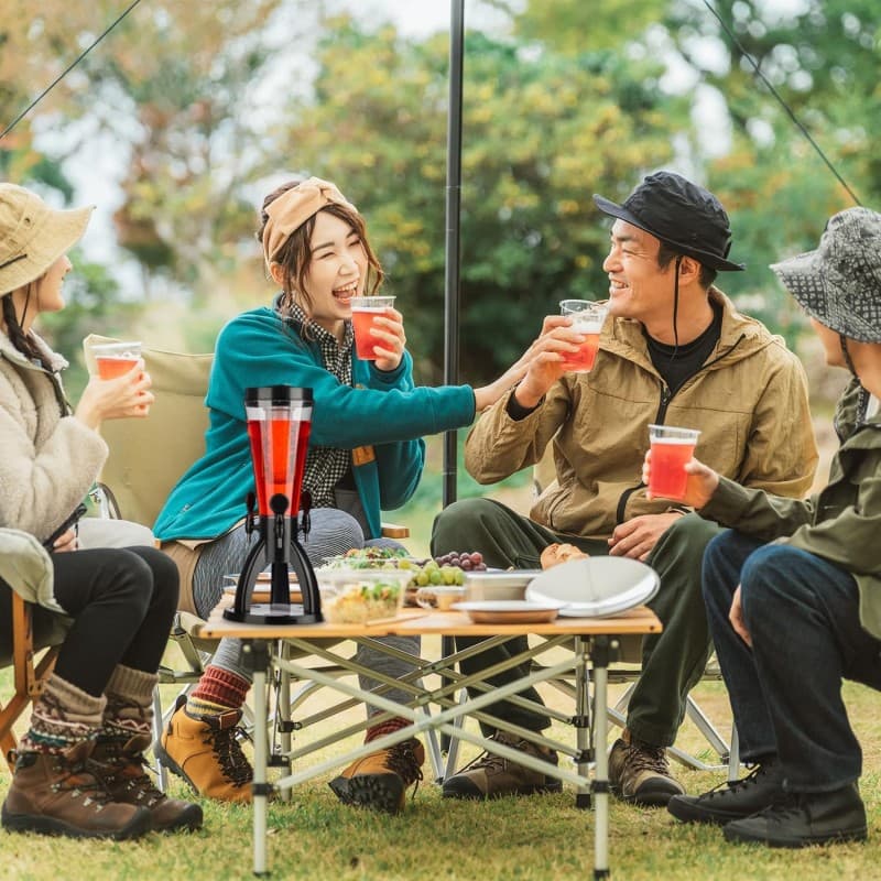 Biersäule mit 3 Zapfhähnen 4 Liter Getränkespender mit Kühlung Bierturm Garten Zapfsäule transparent – 4