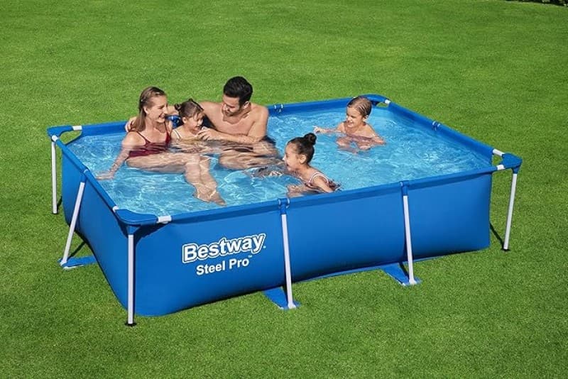 Kinderpool Gartenpool Pool Kids + Familie 259 x 170 x 61 cm blau rechteck – 2