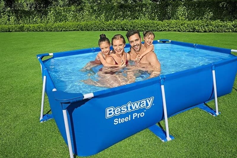 Kinderpool Gartenpool Pool Kids + Familie 259 x 170 x 61 cm blau rechteck – 3