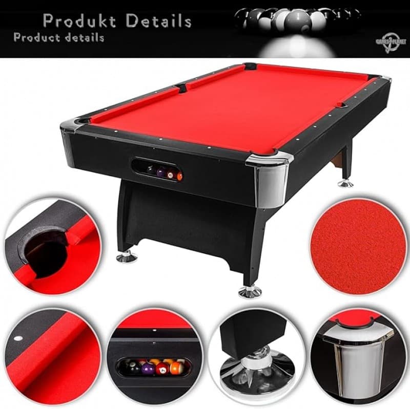 Billardtisch Premium 214 x 122 x 82 cm Billardspiel + Zubehör Profibillard – Billard mieten – 4