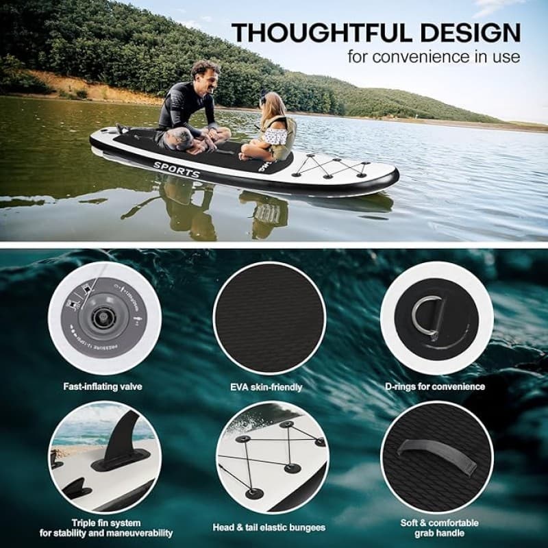 Surfbrett Panana aufblasbares Stand Up Paddle Board mit Premium SUP Board Zubehör Surfboard Surfing – 4