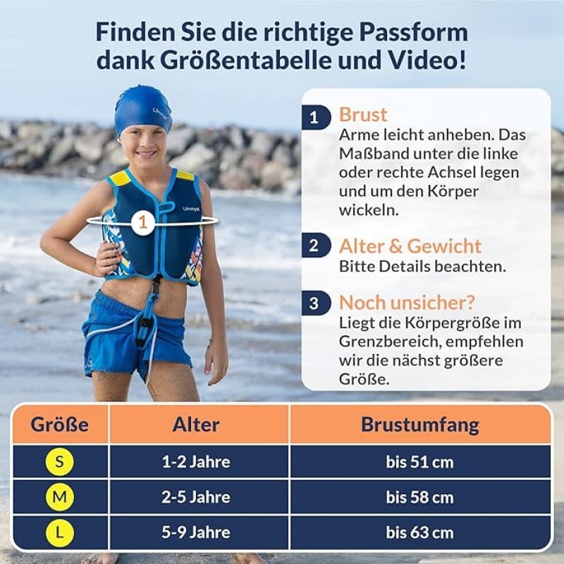 Schwimmweste Kinder Premium Schwimmhilfe für Kinder und Kleinkinder Baby Jungen und Mädchen mit Kord – 2