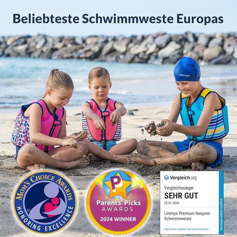 Schwimmweste Kinder Premium Schwimmhilfe für Kinder und Kleinkinder Baby Jungen und Mädchen mit Kord – 4