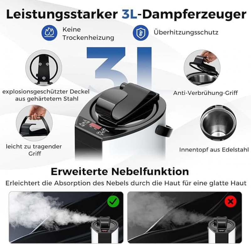 Dampfsauna Heimsauna Zuhause oder Campingplatz Sauna Ganzkörpersaunabox mit 3L Dampfgenerator Fernbe – 2