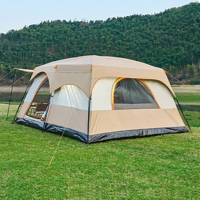 Campingzelt Heimzelt großes Zelte für Camping Glamping Wandern Partys Mehrfamilienzelt Netzfenster w – 2