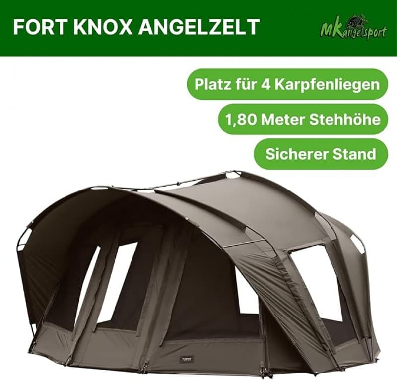 Angelzelt Urlaubszelt Campingzelt Air 4 Personen Karpfenzelt Kuppel Innenhöhe 1,9 m Zelt Angelzelt 4 – 2