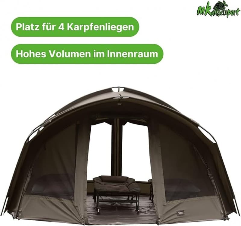 Angelzelt Urlaubszelt Campingzelt Air 4 Personen Karpfenzelt Kuppel Innenhöhe 1,9 m Zelt Angelzelt 4 – 3