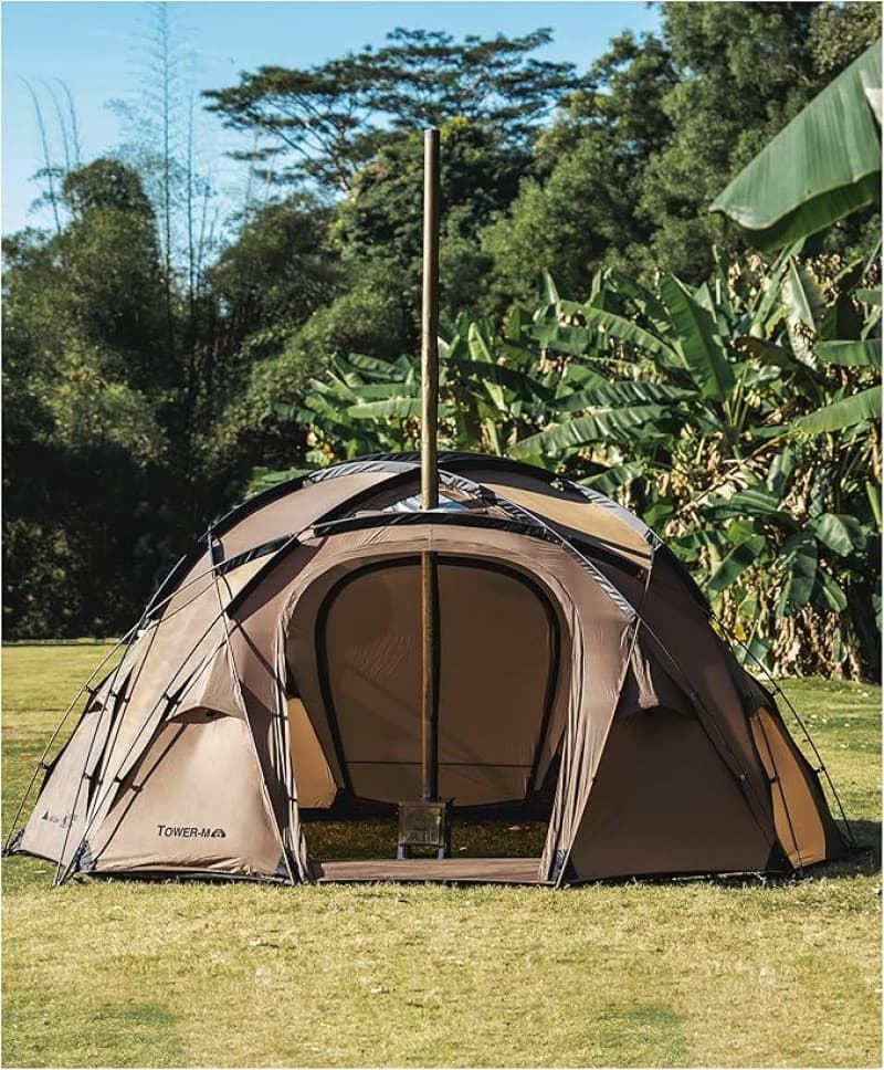 Kuppelzelt 4 Personen Campingzelt Familiencamping Familienzelt Winterzelt wasserdicht 3000 mm 4 Jahr – 2