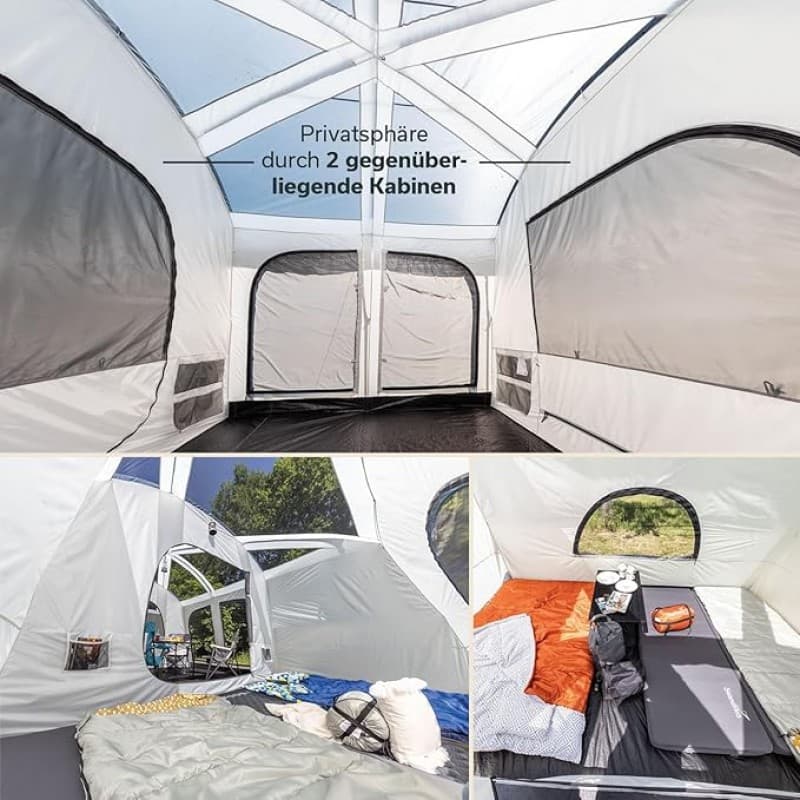 Urlaubszelt Familie Campingzelt Familienzelt 10 Personen mit Einzelwand Mesh-Dach abnehmbares Überze – 5