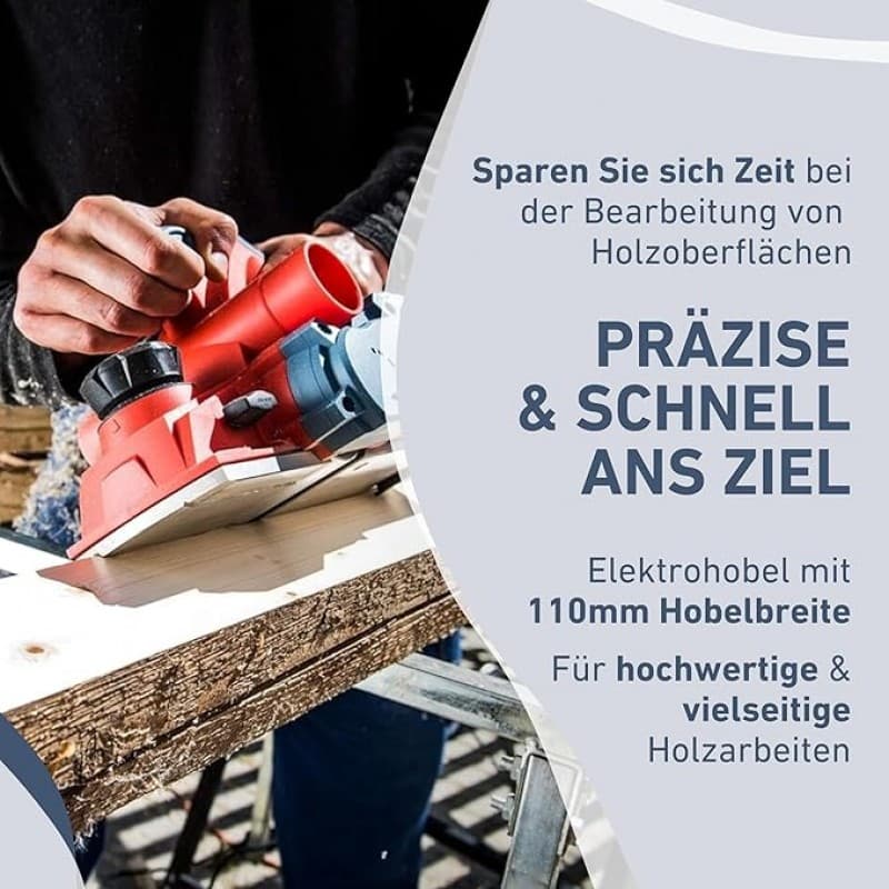 Elektrohobel Hobelmaschine Handhobel Premium 1000 WI mit 110 mm Hobelbreite und bis zu 3 mm Einspann – 2