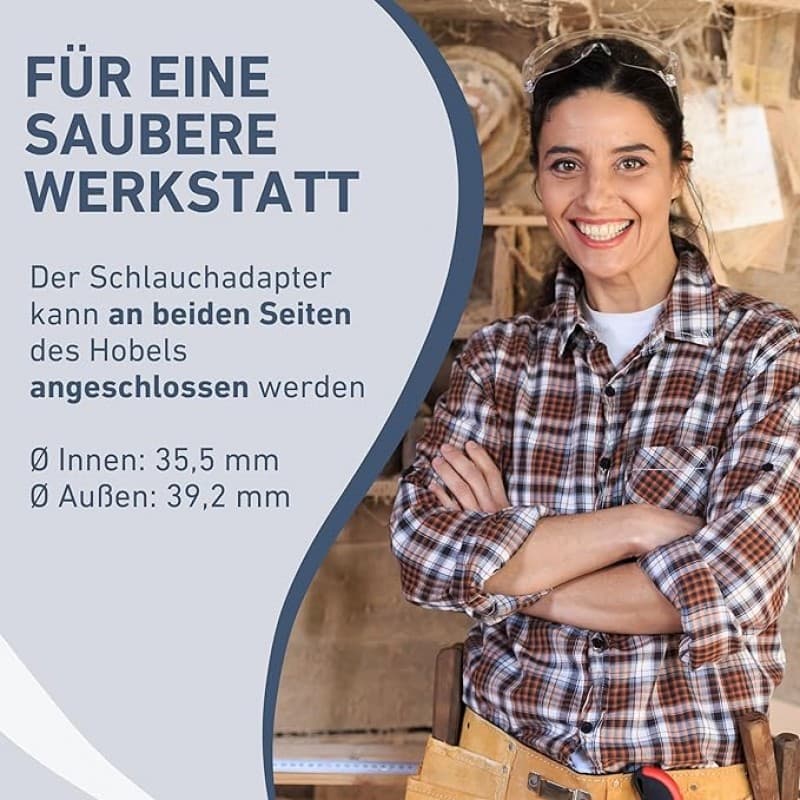 Elektrohobel Hobelmaschine Handhobel Premium 1000 WI mit 110 mm Hobelbreite und bis zu 3 mm Einspann – 5