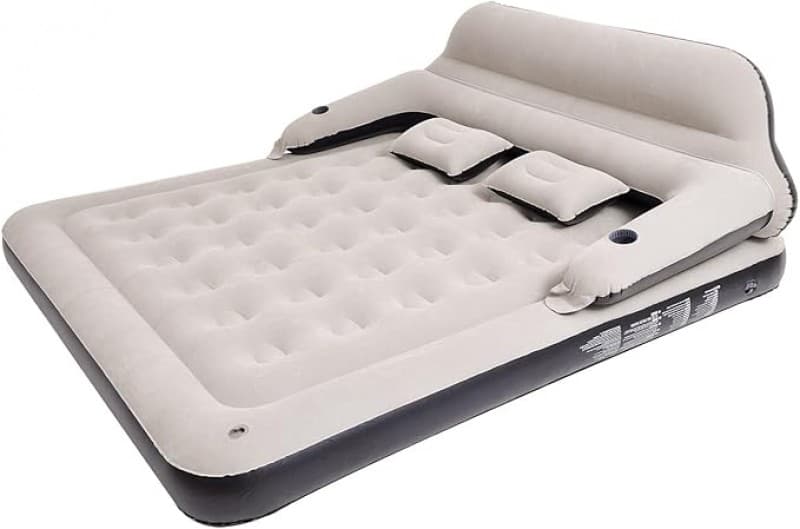 Doppelluftmatratze Luftmatratze Schlafsofa mit Kopfteil und Kissen aufblasbares Bett Übernachtung im – 2