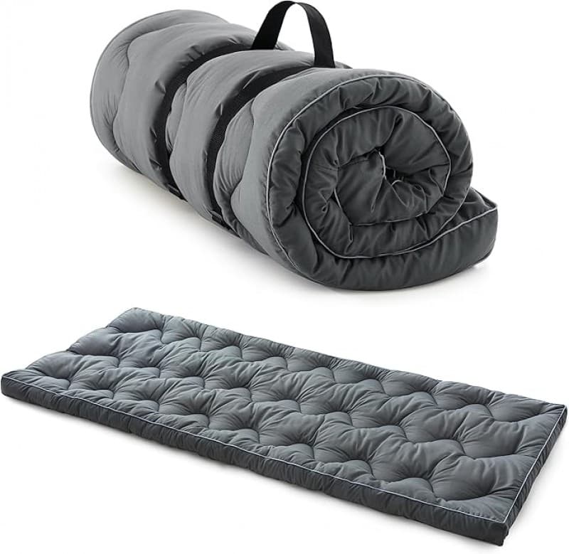 Campingmatratze 1900 x 750 mm Baumwollmatte für Feldbett gesteppte Isomatten für Camping aufrollbare