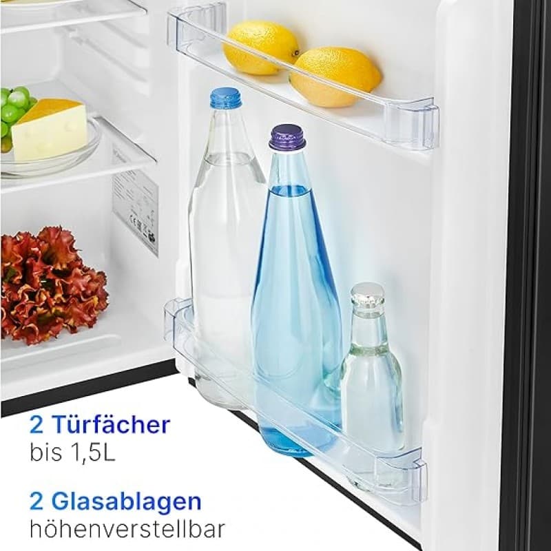 Mini-Kühlschrank 58 L 450x450x632 230 V kleiner Getränkekühlschrank Campingkühlschrank Glasablag – 3