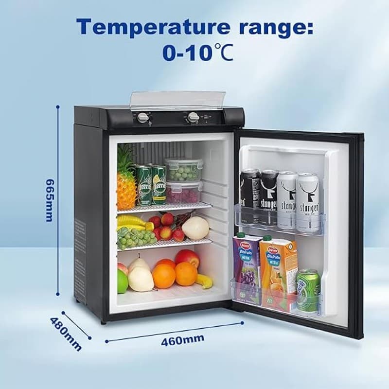 Campingkühlschrank Gas + 12 V + 230 V 3-Wege Kühlschrank 60 L Caravan Kühlschrank Minikühlschrank fü – 3