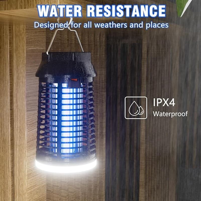 Elektrischer Insektenvernichter Fliegenfalle Mückenlampe mit LED-Licht wasserdicht elektrischer Mück – 4