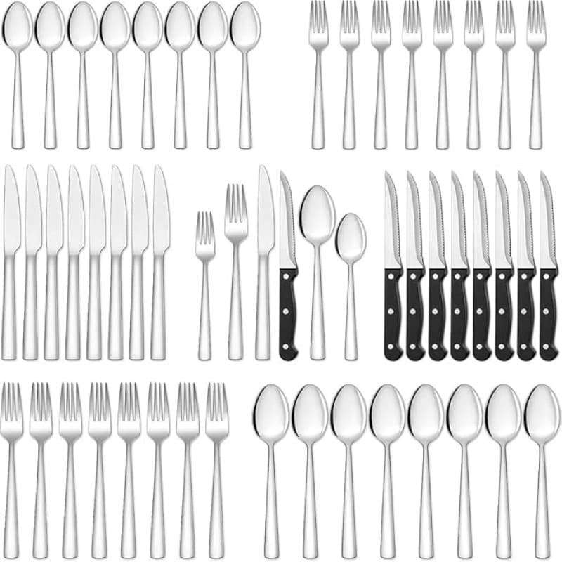 Essbesteck Küchenbesteck Küchenset Campingbesteck 36 teilig Edelstahl in Bestecktasche – 4