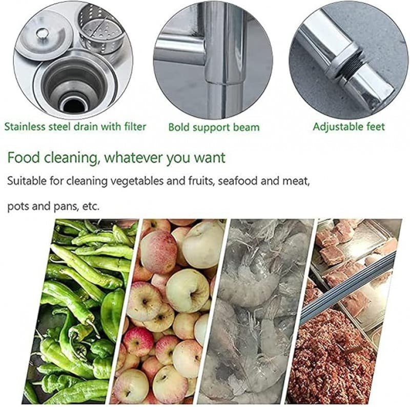 Outdoorspüle Edelstahl Camping Spüle Küchenspüle inkl. Armaturen 1 Becken mobile Spüle Gartenspüle S – 2