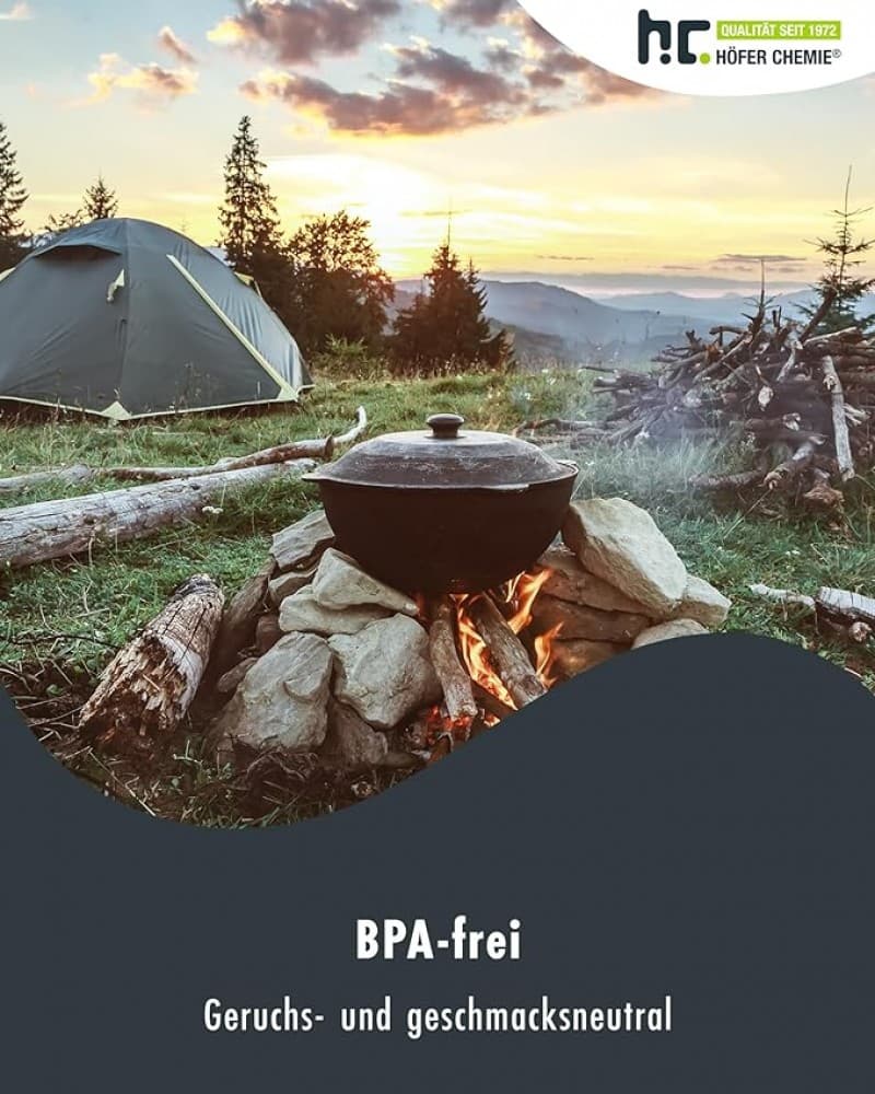 Wasserkanister 10 Liter weiß – BPA-frei & lebensmittelecht – ideales Campingzubehör für Flüssigkeite – 3