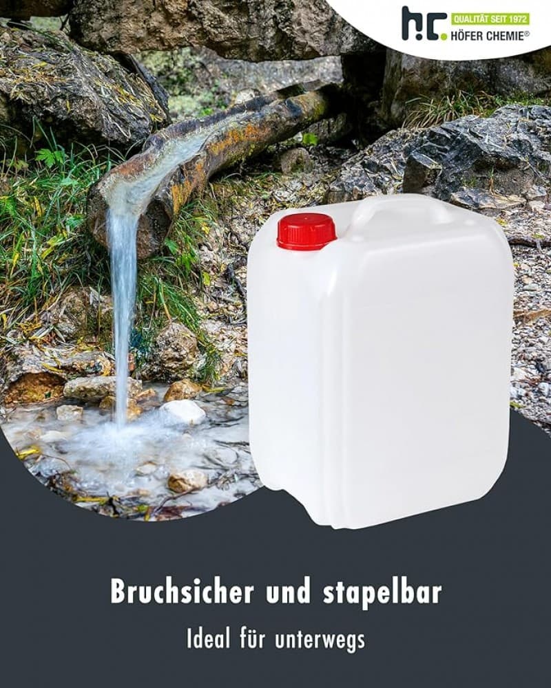Wasserkanister 10 Liter weiß – BPA-frei & lebensmittelecht – ideales Campingzubehör für Flüssigkeite – 4