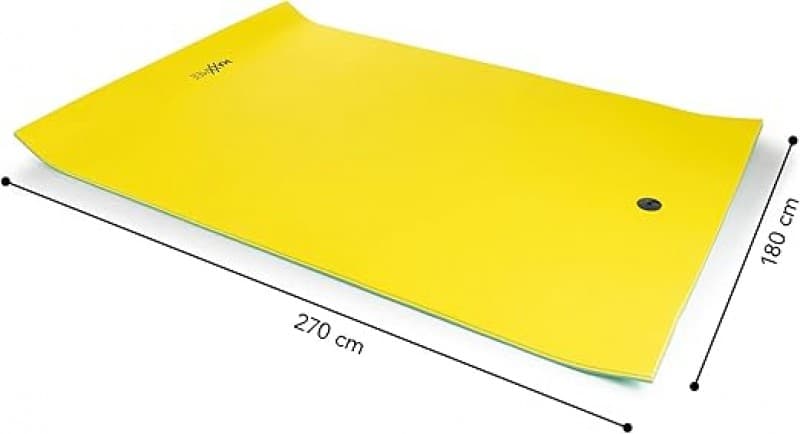 Schwimmmatte Wassermatte Strandmatte XXL 270 x 180 cm ohne aufblasen für auf oder an dem Wasser | be – 5