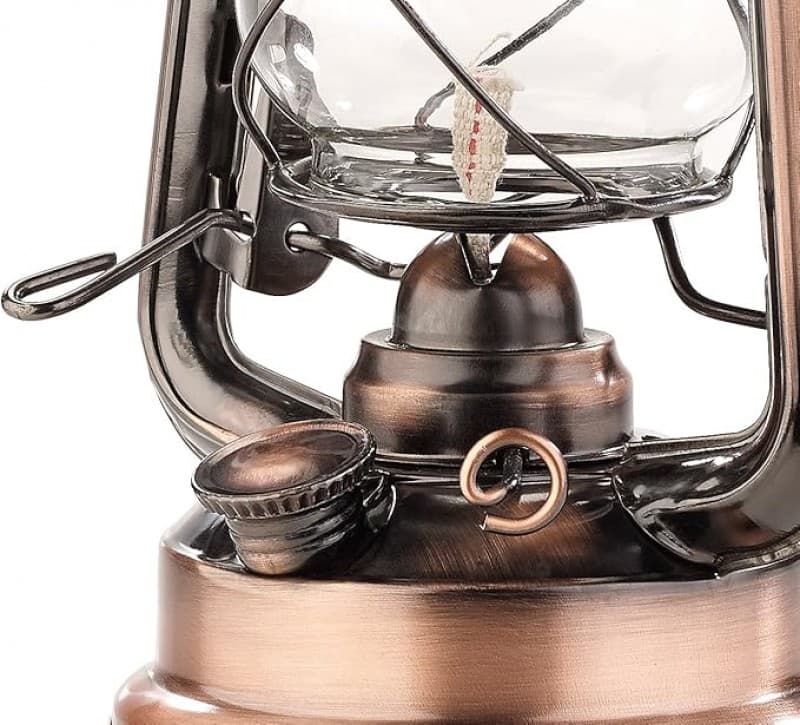 Öllampe 2er-Set nostalgische Petroleum-Sturmlaternen mit Glaskolben 24 cm Kerosinlampe Petroleum Öll – 3