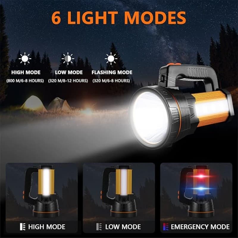 Handlampe Handscheinwerfer 7000 Lumens LED Taschenlampe wiederaufladbar super hell Strahler Camping – 2